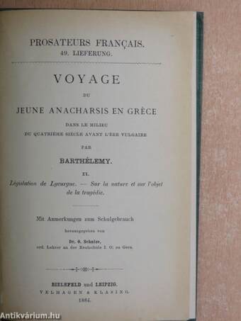 Voyage du Jeune Anacharsis en Gréce II. (töredék)