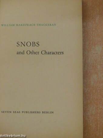 Snobs and Other Characters