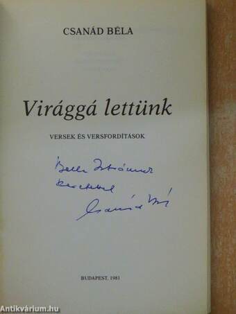 Virággá lettünk (dedikált példány)