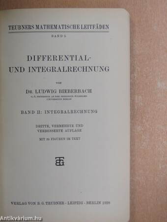 Differential- und Integralrechnung II. (töredék)