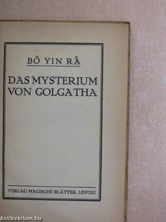 Das Mysterium von Golgatha