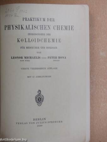 Praktikum der Physikalischen Chemie