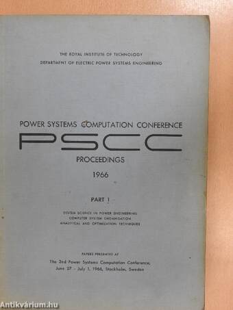 PSCC - Power Systems Computation Conference Proceedings 1966 Part 1.