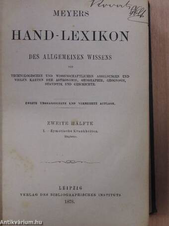 Meyers Hand-Lexikon des Allgemeinen Wissens I-II.