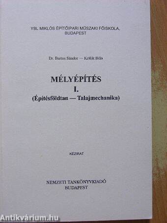 Mélyépítés I.