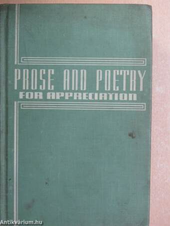 Prose and poetry for appreciation