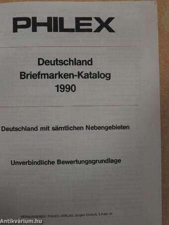 Philex Deutschland Briefmarken-Katalog 1990