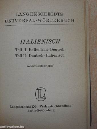 Langenscheidts Universal-Wörterbuch Italienisch