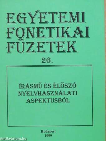 Írásmű és élőszó nyelvhasználati aspektusból