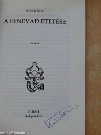 A fenevad etetése (aláírt példány)