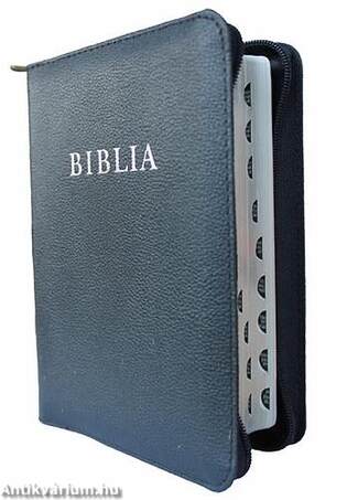 BIBLIA Revideált új fordítás (2014) Ezüst élmetszéssel, cipzáras bőrtokban