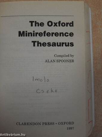 The Oxford Minireference Thesaurus