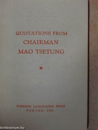 Quotations from Chairman Mao Tsetung