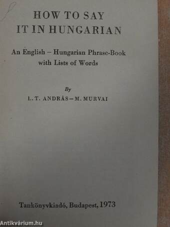 How to say it in Hungarian