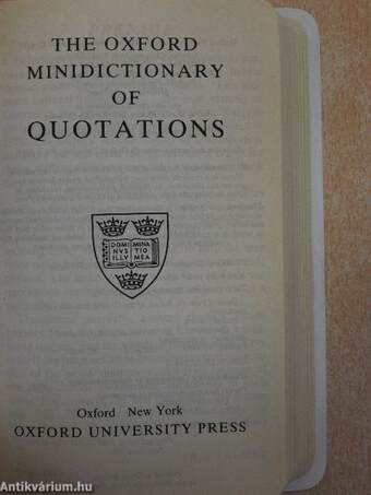 The Oxford Minidictionary of Quotations