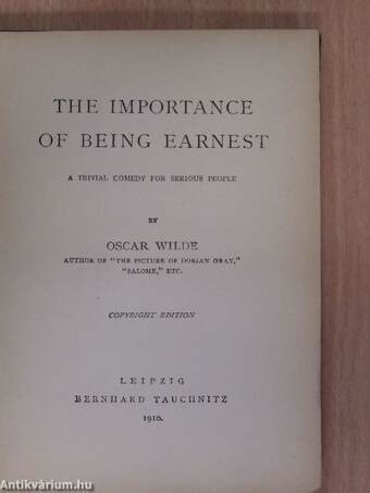 The Importance of Being Earnest