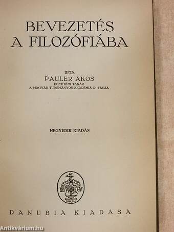 Bevezetés a filozófiába