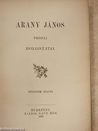 Arany János prózai dolgozatai