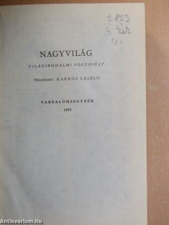 Nagyvilág 1974. január-december I-II.