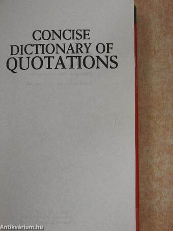 Concise Dictionary of Quotations