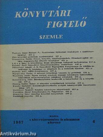 Könyvtári Figyelő 1967/6.