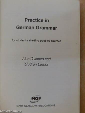 Practice in German grammar