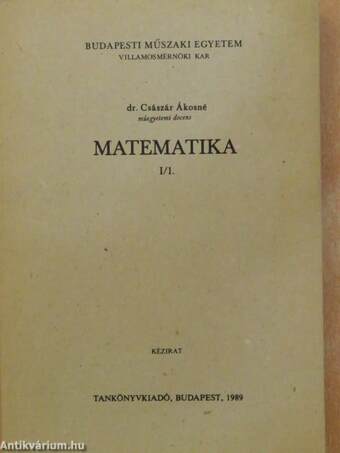 Matematika I/1.