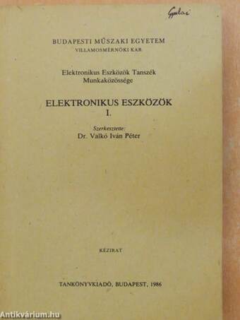 Elektronikus eszközök I.