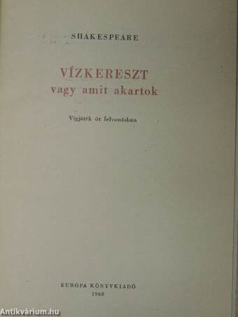 Vízkereszt vagy amit akartok