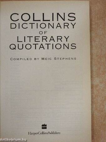 Collins Dictionary of Literary Quotations