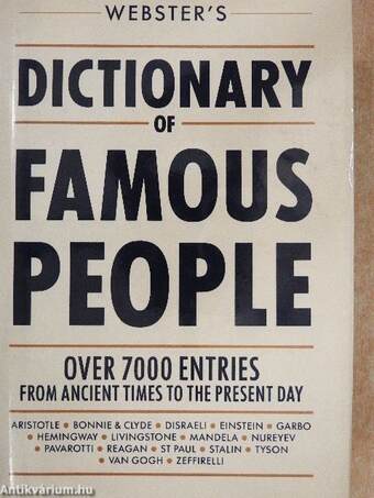 Webster's Dictionary of Famous People