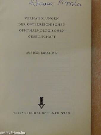 Verhandlungen Der Österreichischen Ophthalmologischen Gesellschaft