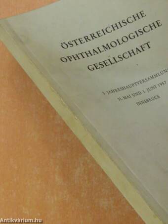 Verhandlungen Der Österreichischen Ophthalmologischen Gesellschaft