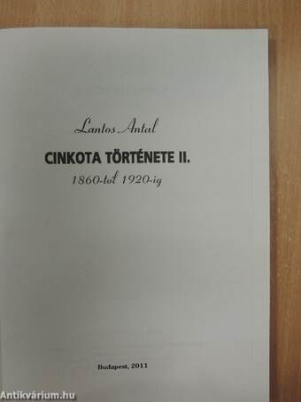 Cinkota története II.