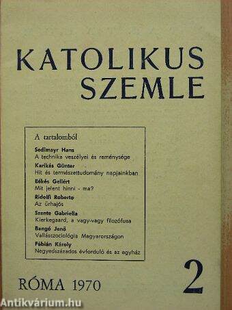 Katolikus Szemle 1970/2.