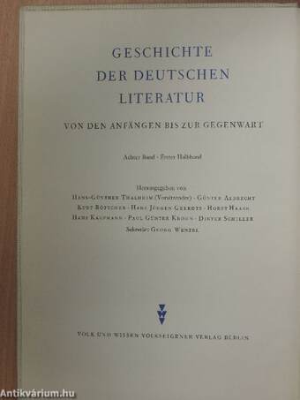 Geschichte der Deutschen Literatur