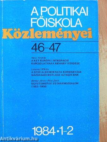 A Politikai Főiskola Közleményei 1984/1-2.