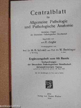 Verhandlungen der Deutschen Pathologischen Gesellschaft 27. Tagung