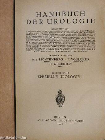 Spezielle Urologie I-III.