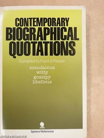 Contemporary Biographical Quotations