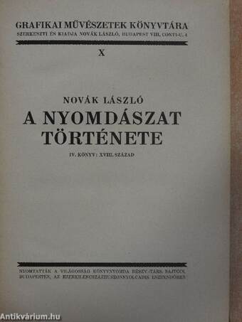 A nyomdászat története IV.