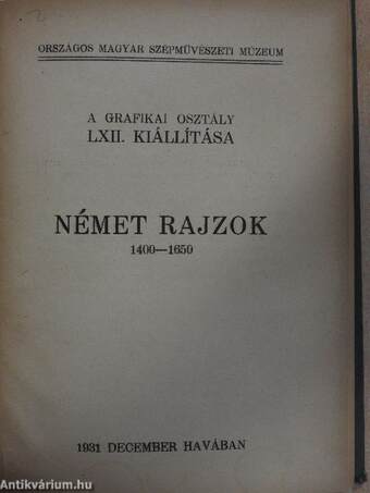 Miniaturák és olasz rajzok/Német rajzok 1400-1650/Német rajzok 1650-1914/Németalföldi rajzok XV-XIX. század/Francia rajzok XV-XIX. századA Majovszky-gyüjtemény