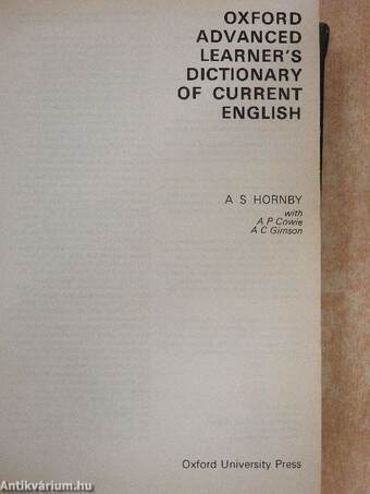 Oxford Advanced Learner's Dictionary of Current English