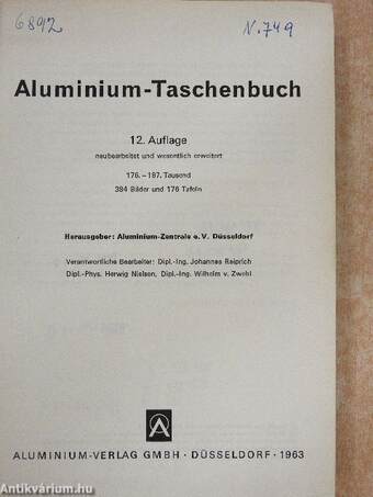 Aluminium-Taschenbuch