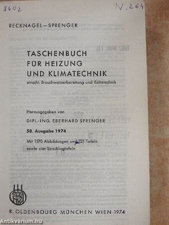 Taschenbuch für Heizung und Klimatechnik 74/75