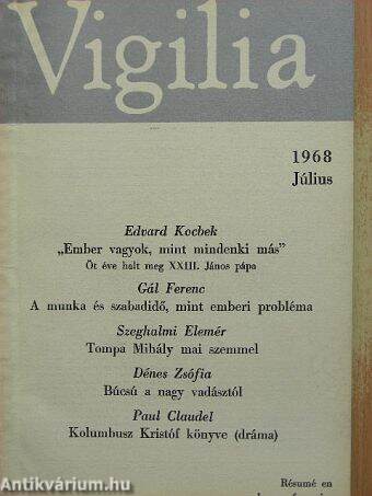 Vigilia 1968. július