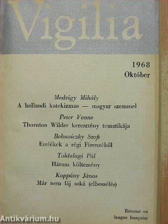 Vigilia 1968. október