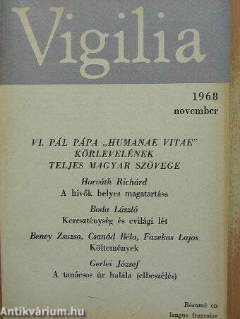 Vigilia 1968. november