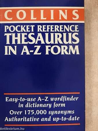 Collins Pocket Reference Thesaurus in A-Z form