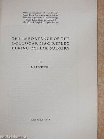 The Importance Of The Oculocardiac Reflex During Ocular Surgery